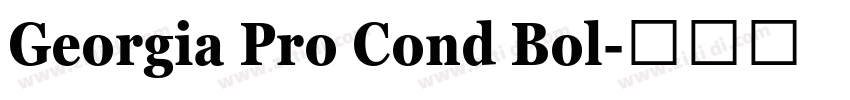 Georgia Pro Cond Bol字体转换 Georgia Pro Cond Bol字体转换